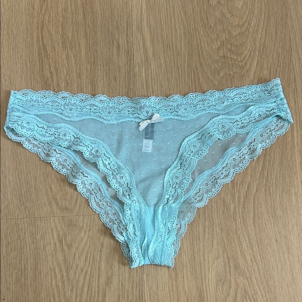 Ambrielle Sheer Polka Dot Panty L